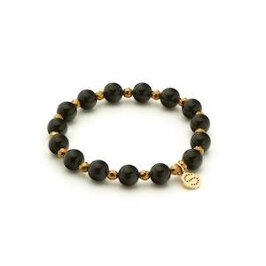 Aurora / Bracelet / Black Onyx + Gold