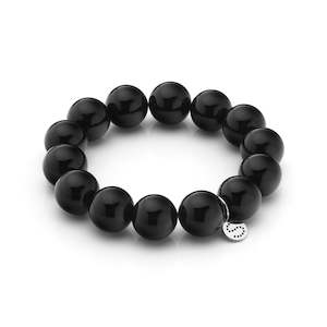 Luna / Bracelet / Black Onyx + Silver