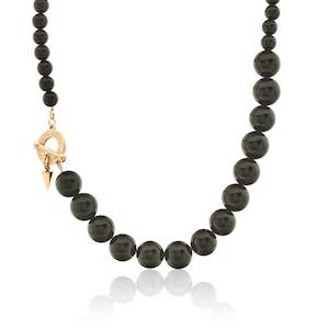 Luna / Necklace  / Black Onyx + Gold