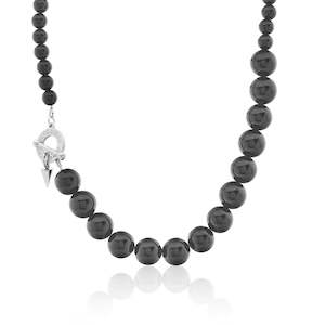 Luna / Necklace  / Black Onyx + Silver