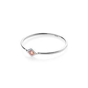 Rose Quartz: Superfine / Ring / Keepsake / Rose Quartz + Silver