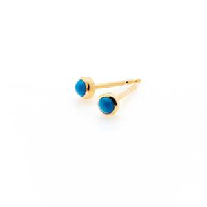 Superfine: Superfine / Mini Turquoise Studs / Gold