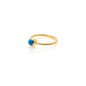 Superfine: Superfine / Turquoise Rope Ring / Gold