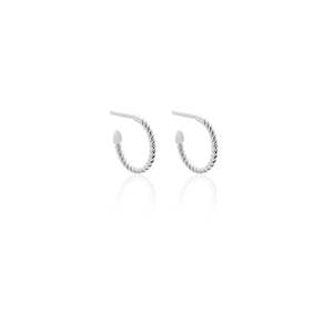 Superfine / Mini Rope Hoops / Silver