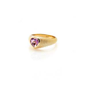 Romantique / Signet Ring / Brazilian Amethyst + Gold