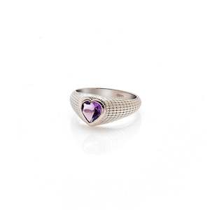 Romantique / Signet Ring / Brazilian Amethyst + Silver