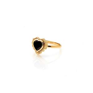 Amour / Ring / Black Spinel + Gold