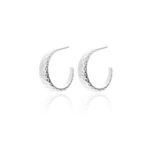 Silver Earrings: Medium Infinity / Hoop Earrings / Silver