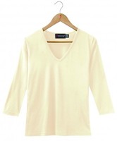 Silkbody Silkspun Women's 3/4 Sleeve V Neck Silkbody