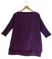 Puresilk Crepe-de-Chine Boat Neck Top Silkbody