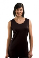 Silkbody Puresilk Women's Sheer Sleeveless Tunic Scoop Silkbody