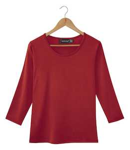 Linen - household: Silkspun 3/4 Sleeve Scoop - Clearance; Sunset