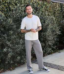 Men's Silkspun Lounge Pants - Clearance; Perfect Grey & Port Royale