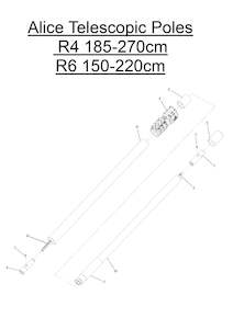 Hand tool wholesaling - including power operated: SPARE PARTS - Telescopic Poles (Alice)