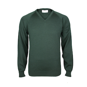 Extrafine Merino Classic Fit Vee - Dark Olive