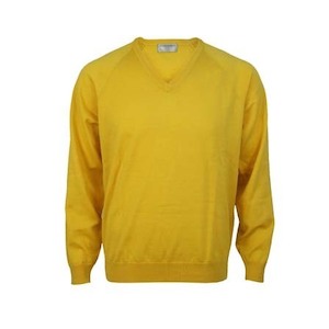 Extrafine Merino Classic Fit Vee - Lemon