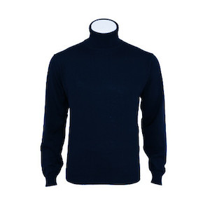 Extrafine Merino Classic Fit Roll Neck - Dk Navy