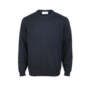 Male and female clothing manufacturing - similar quantities of each: Pure Wool Crew - Dark Navy