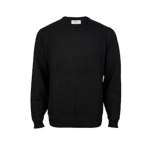 Male and female clothing manufacturing - similar quantities of each: Pure Wool Crew - Black