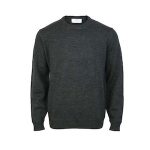 Male and female clothing manufacturing - similar quantities of each: Pure Wool Crew - Charcoal