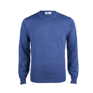 Extrafine Merino Classic Fit Crew - Mystic Blue