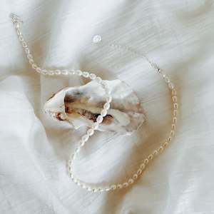 Mizuki Pearl Necklace - Silver