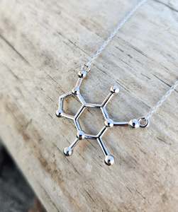 Sterling Silver Caffeine Necklace