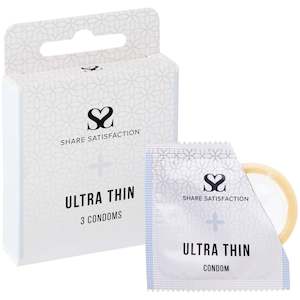 Share Satisfaction Ultra Thin Condoms 3 Pack