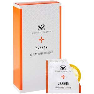 Share Satisfaction Flavoured Condoms Orange 12 Pack