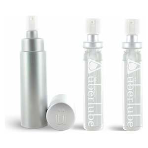 Personal accessories: Uberlube Good-To-Go 15ml and 2 Refills Silicone Lubricant Silver Dispenser