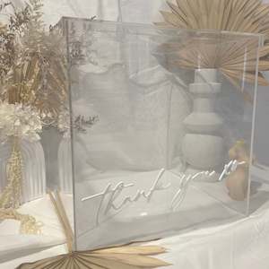 Hire: THANK YOU CLEAR ACRYLIC WISHING WELL