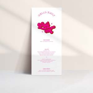 Wedding Menus: EMILY MENU