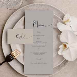 Wedding Menus: RACHEL MENU