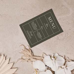 Wedding Menus: MOLLY MENU