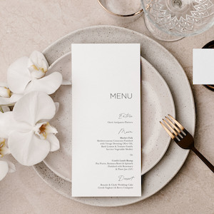 Wedding Menus: JENNY MENU