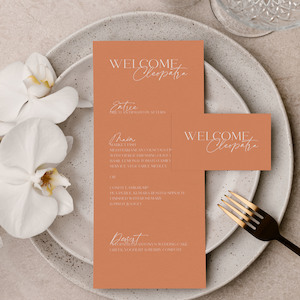 Wedding Menus: CLEOPATRA MENU