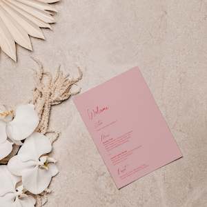 Wedding Menus: BONNIE MENU