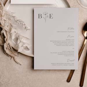 Wedding Menus: BELLA MENU