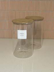 3700ml Glass & Bamboo Jar (Sample)