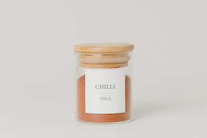 Kitchenware: 100ml Glass and Bamboo Spice Jar