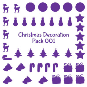 Christmas Decoration Blanks [41-pieces] (Christmas Pack 001)