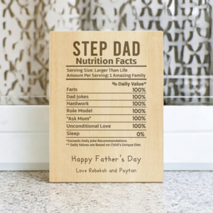 Step Dad Nutrional Plaque