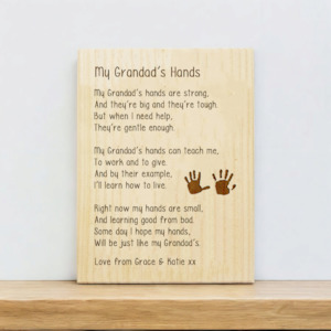 Grandad's Hands Plaque