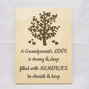 A Grandparents Love Plaque