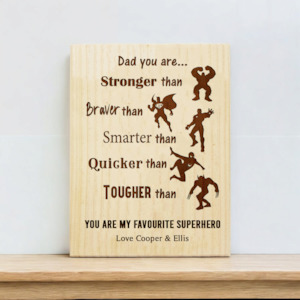 Gift: Dad Superhero Plaque