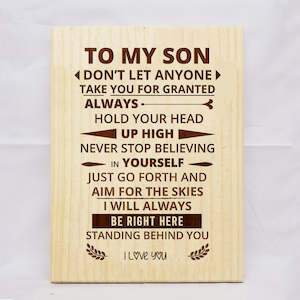 To My Son Plaque