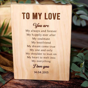 Gift: To My Love Poem Board