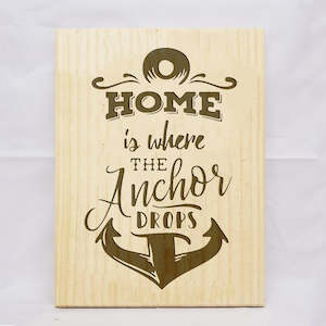 Gift: Home/Anchor Drops Plaque