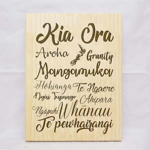 Gift: Kia Ora Plaque