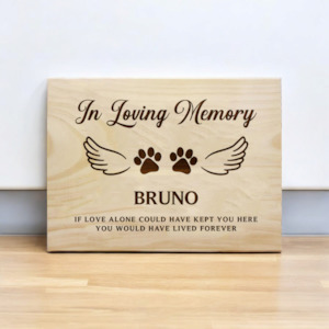 Gift: Dog/Cat Memorial Plaque